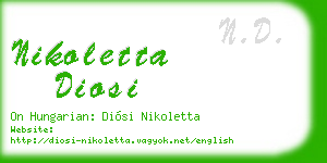 nikoletta diosi business card
